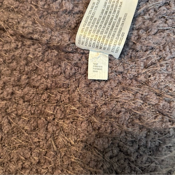 Knox Rose Gray Open Front Cardigan Sweater Faux Fur Detachable Collar Sz. S - Picture 13 of 15